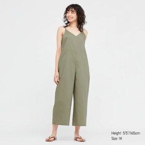 UNIQLO Linen Blend Camisole Jumpsuit, Green, L
